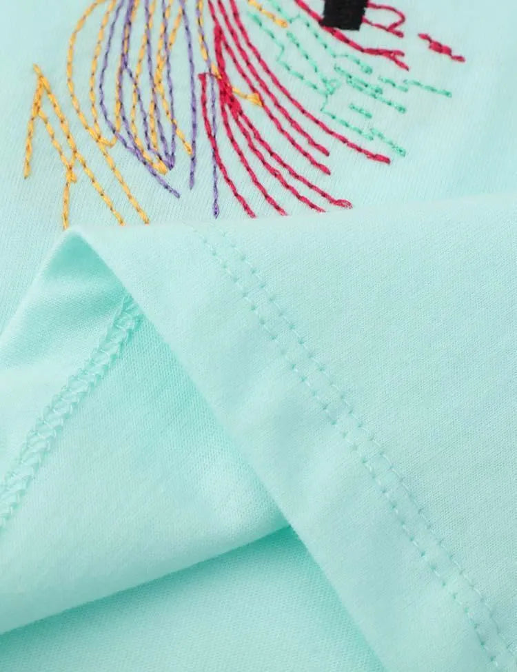 Unicorn Embroidered Long-Sleeved Bottoming Shirt - Mini Taylor