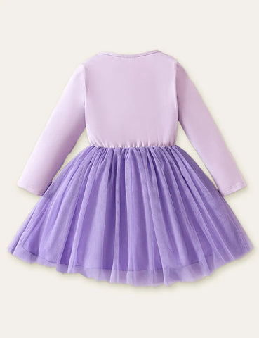 Unicorn Mesh Stitching Dress - Mini Taylor