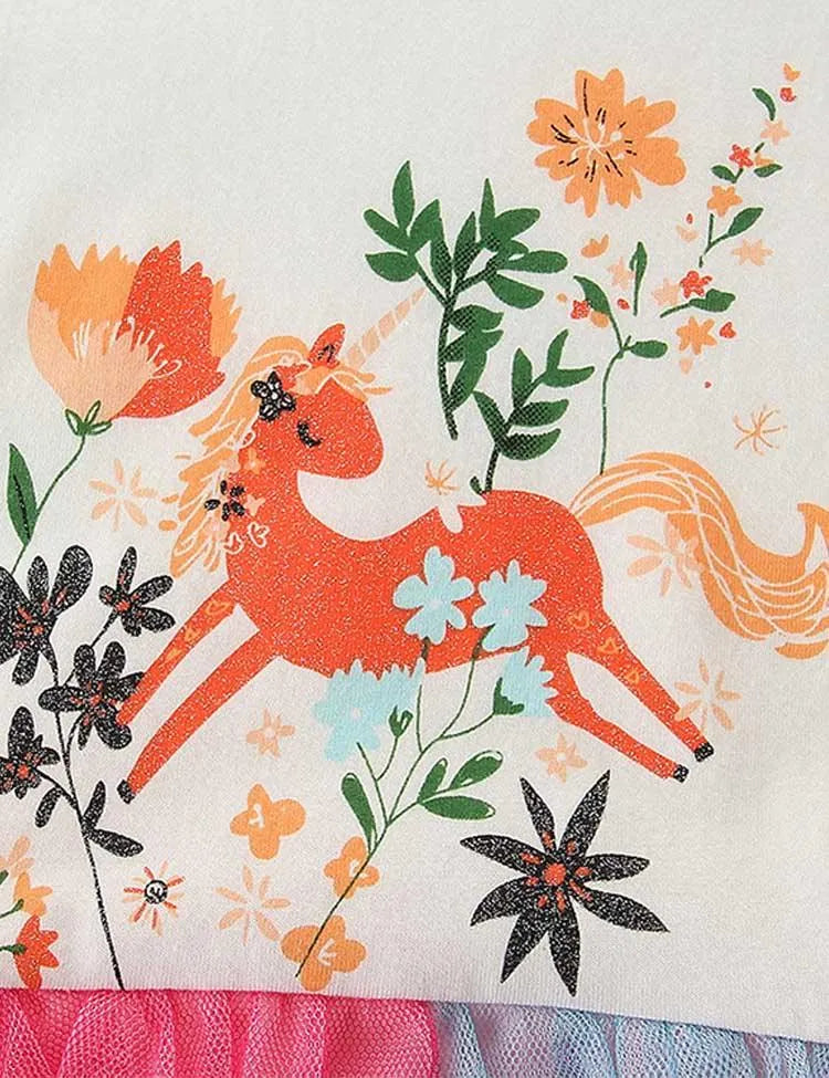 Unicorn Print Tulle Dress - Mini Taylor