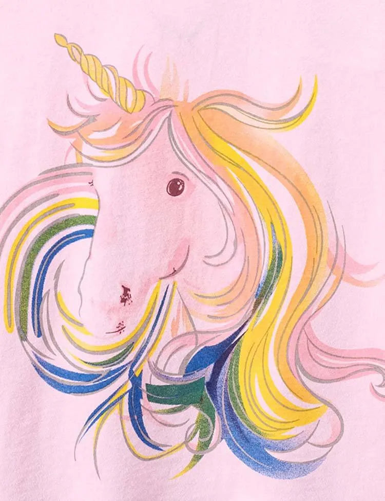Unicorn Printed Long Sleeve T-shirt - Mini Taylor