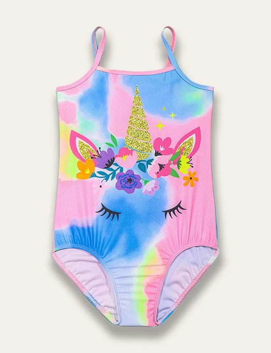 Unicorn Tie Dye One Piece Swimsuit - Mini Taylor