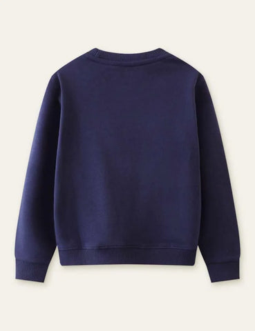 Unisex Rainbow Appliqué Raindrop Embroidered Sweatshirt - Mini Taylor