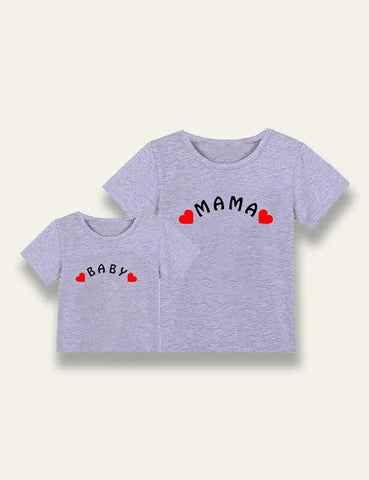 Valentine's Day Heart Letter Printed Family Matching T-Shirt - Mini Taylor