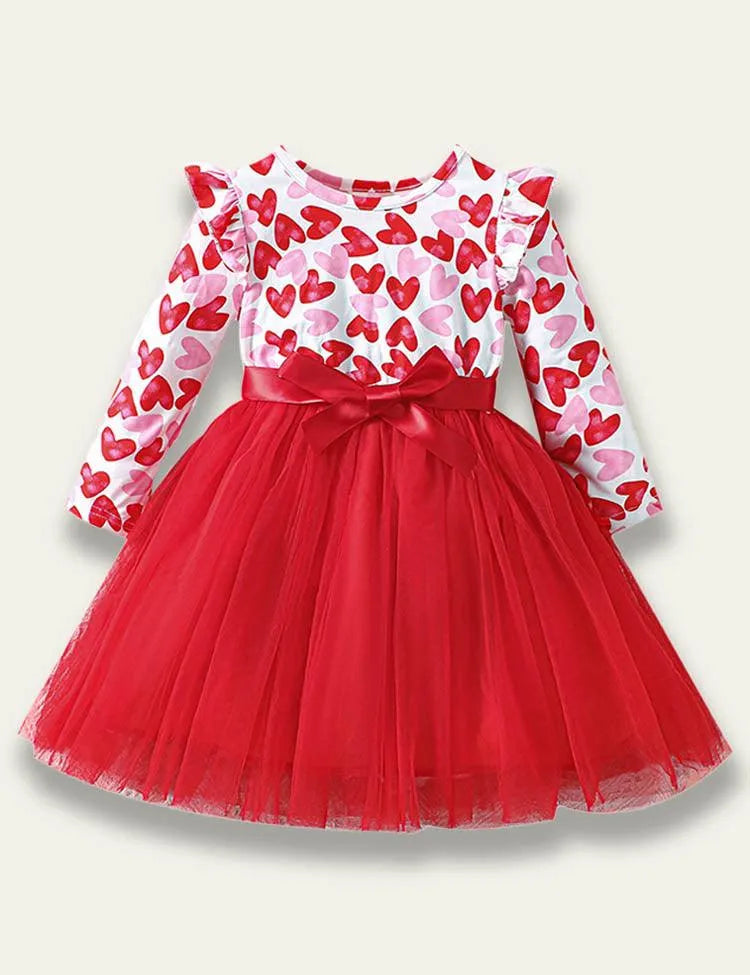 Valentine's Day Love Patchwork Tulle Dress - Mini Taylor