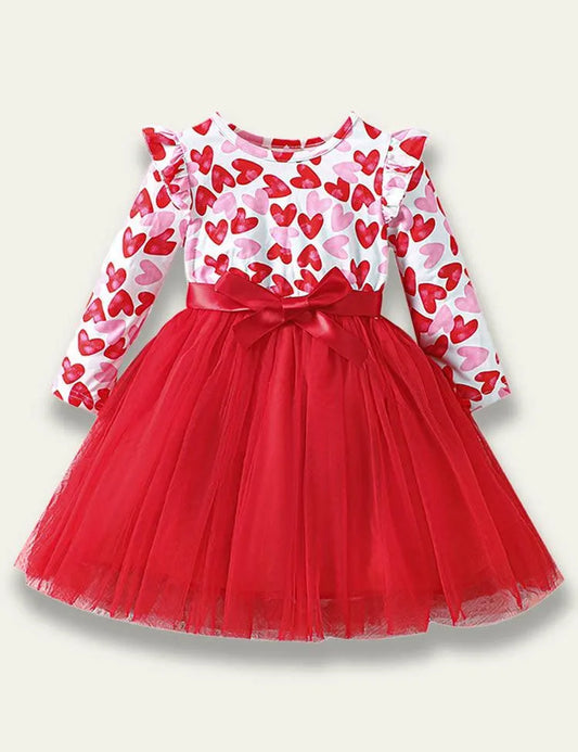 Valentine's Day Love Patchwork Tulle Dress - Mini Taylor