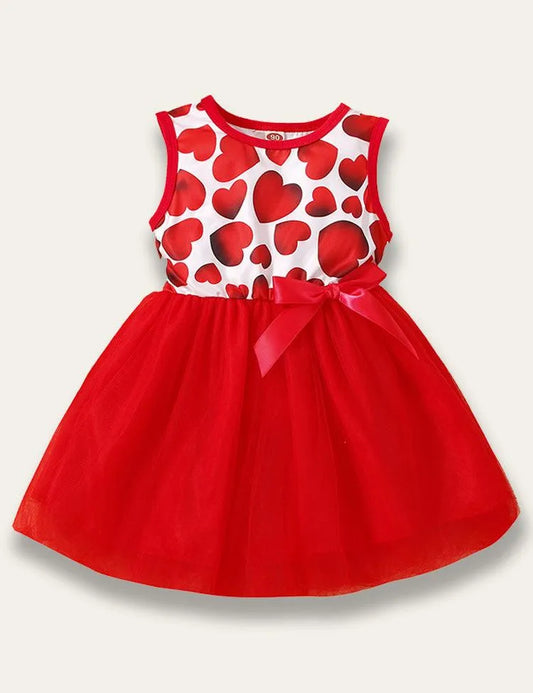 Valentine's Day Tulle Print Dress - Mini Taylor