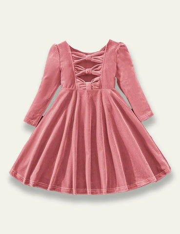 Velvet Bow Princess Dress - Mini Taylor