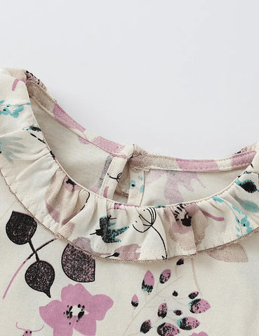 Vintage Flower Printed Long Sleeve T-shirt - Mini Taylor