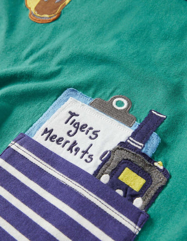 Zoologist Appliqué Pocket Jersey Tunic - Mini Taylor